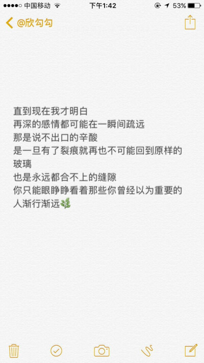 直到现在我才明白
再深的感情都有可能在一瞬间疏远
那是说不出口的辛酸
是一旦有了裂痕就再也不可能回到原样的玻璃
也是永远都合不上的缝隙
你只能眼睁睁地看着那些曾经你以为重要的人渐行渐远