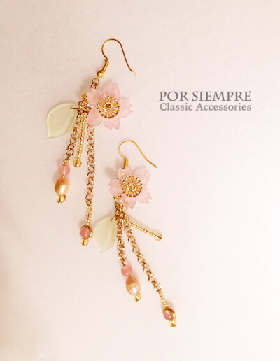 【POR SIEMPRE】[classic accessories] SAKURA－纯手工樱花耳环