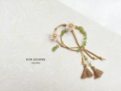 【POR SIEMPRE】[-STONE-] sold-23－天然橄榄晶精致手链