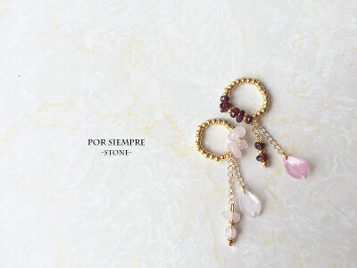 【POR SIEMPRE】[-STONE-] sold-35－天然石榴石、粉晶指环