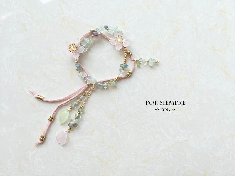 【POR SIEMPRE】[-STONE-]sold-38－纯天然水色萤石手链