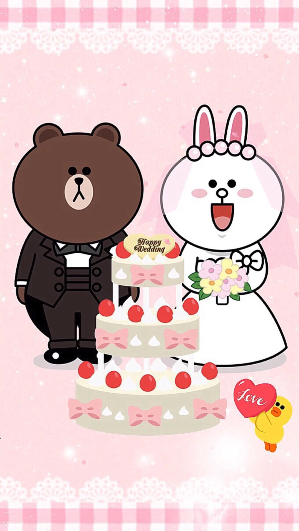 line friends 壁纸 iPhone 可妮兔布朗熊 - 高清图片，堆糖，美图壁纸兴趣社区