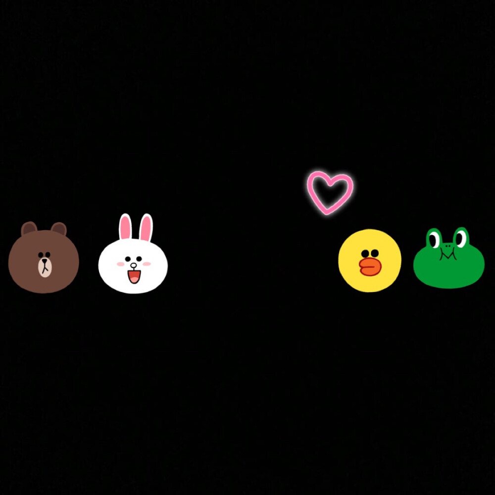 line friends 壁纸 iPhone 可妮兔布朗熊 微博背景（转微博，侵删。）