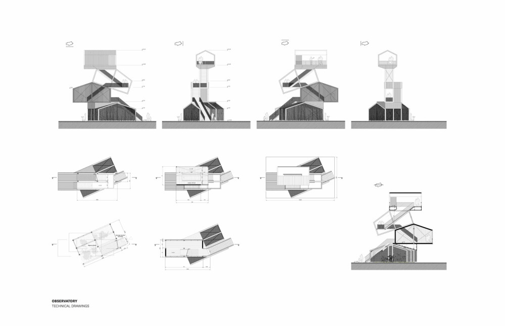 Poissy Galore公共绿色空间,温室技术图纸