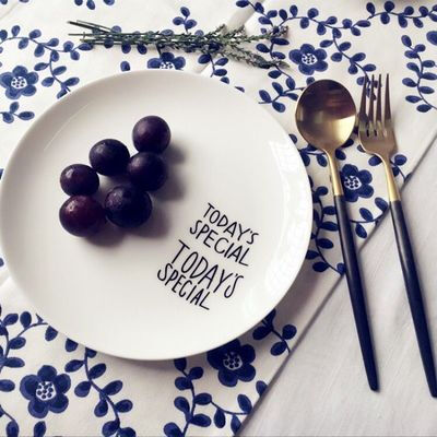北欧字母盘TODAY`S SPECIAL陶瓷盘子骨瓷盘西餐盘牛排盘早餐浅盘