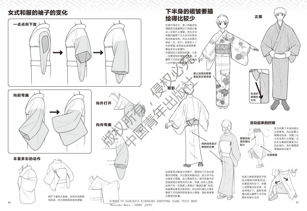 曼妙和風，唯美服飾！零基礎繪制和風人物、了解和服造型的漫畫必修技！由日本漫畫家摩耶薰子老師精心編著，編寫中參考了眾多日本和服類書籍，分類介紹了和服的基本樣式和穿法、各種男式和女式和服的服裝特點以及繪制技巧。