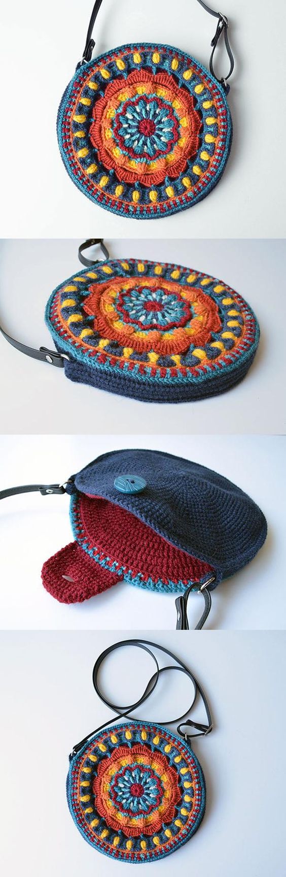 Kaleidoscope Mandala Bag Crochet Pattern ☂ᙓᖇᗴᔕᗩ ᖇᙓᔕ☂ᙓᘐᘎᓮ http://www.pinterest.com/teretegui: