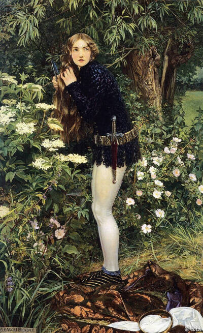 [cp]Eleanor Fortescue-Brickdale是一位很妙的画家，她活在1871-1945，让拉斐尔前派在自己笔下又活了一次。之前po过她做插画的#亚瑟王#，想来每一个时代的人都想回到过去看看，午夜巴黎野是这样，Eleanor Fortescue-…