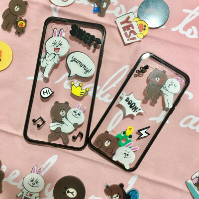 Line Friends 布朗熊 可妮兔手机壳