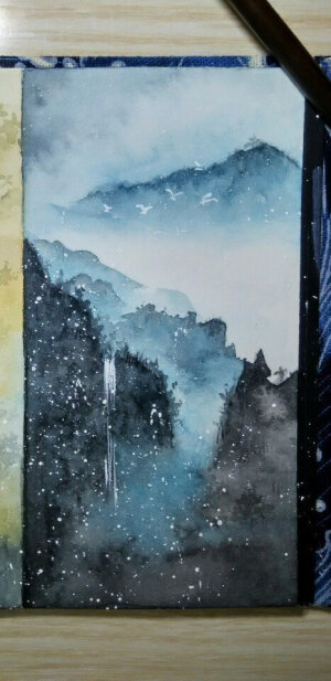 @-阿多 山.林（水彩） 手绘 水彩
纸：阿诗手工本
笔：达芬奇
颜料：史明克学生级