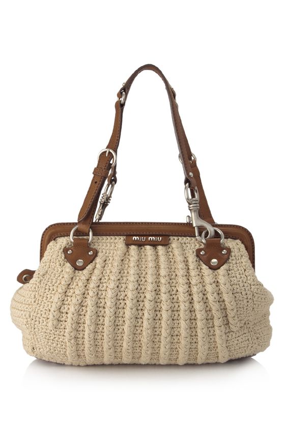 MIU MIU Crochet Frame Bag: