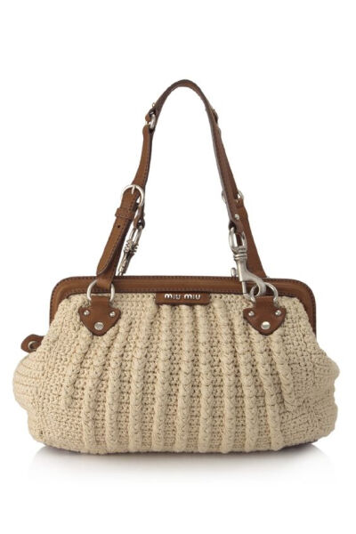 MIU MIU Crochet Frame Bag: