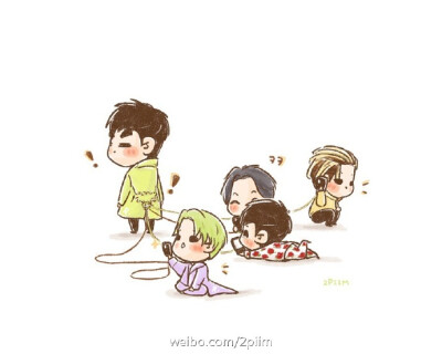 ‪[fanart] #TOP# and the boys（就是老崔那件腰带是由很多数据线编成的大衣 且据观察是来自家属的~）cr:logo