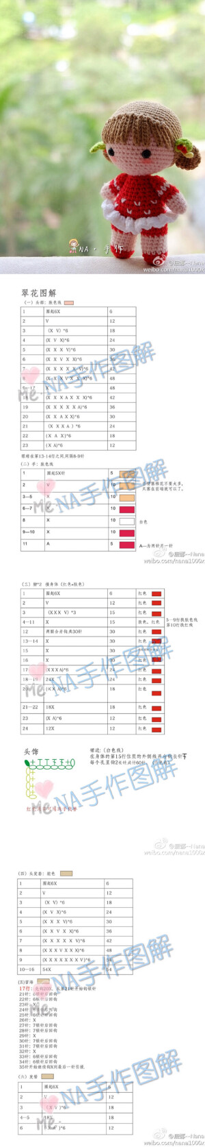 钩针玩偶图解