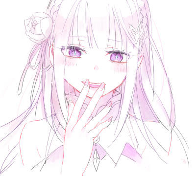 【来源P站，侵删】
画师：倭榎
艾米莉娅（亦译：爱蜜莉雅），《Re：从零开始的异世界生活》女主角。银发紫瞳，混血半精灵，银发美少女，EMT！
动漫二次元原创/同人画/插画/手绘/头像/壁纸/锁屏/背景/美少女/银发/银…