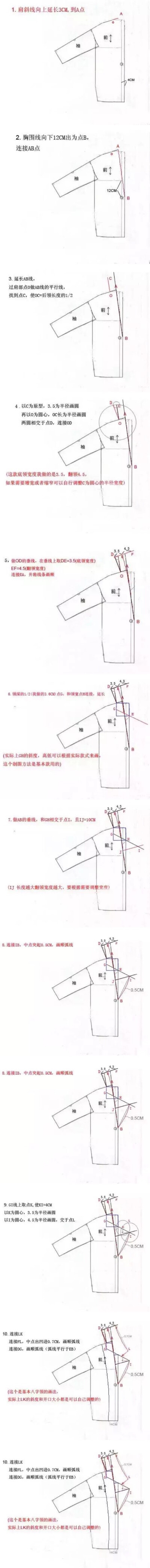 西装领纸样画法