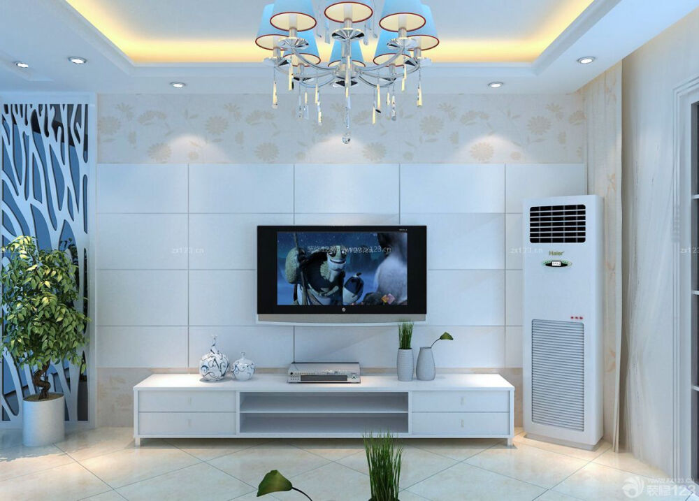现代简约风格家装电视背景墙装修效果图