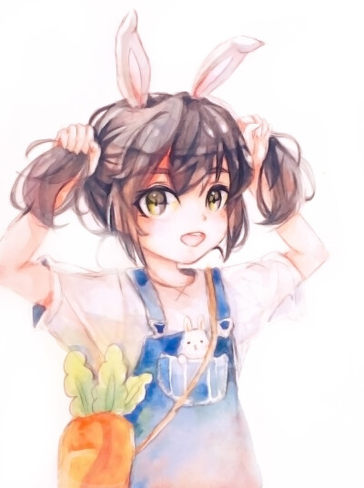 二次元兔耳萌头