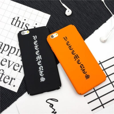 日韩国简约纯色字母iPhone6s plus手机壳全包边苹果6磨砂硬壳情侣
