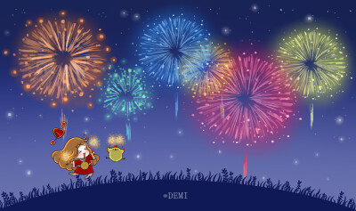 #Demi花花日记#新年想和小黄去看一场绚烂的烟火……