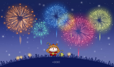 #Demi花花日记#新年想和小黄去看一场绚烂的烟火……
