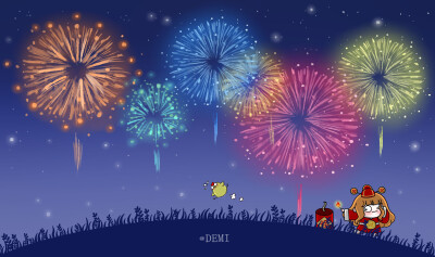 #Demi花花日记#新年想和小黄去看一场绚烂的烟火……
