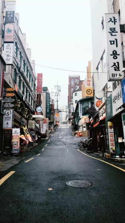 韩国街道。