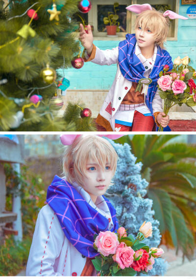 【cos】梦百sp时计兔~迟到的圣诞快乐
时机兔 cn: 狗司令太子
摄影：小猫wQ 化妆：狗司令太子 后期：狗司令太子 协力：三岁
梦王国与沉睡的100王子 游戏