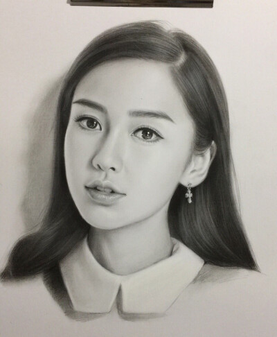 手绘素描angelababy