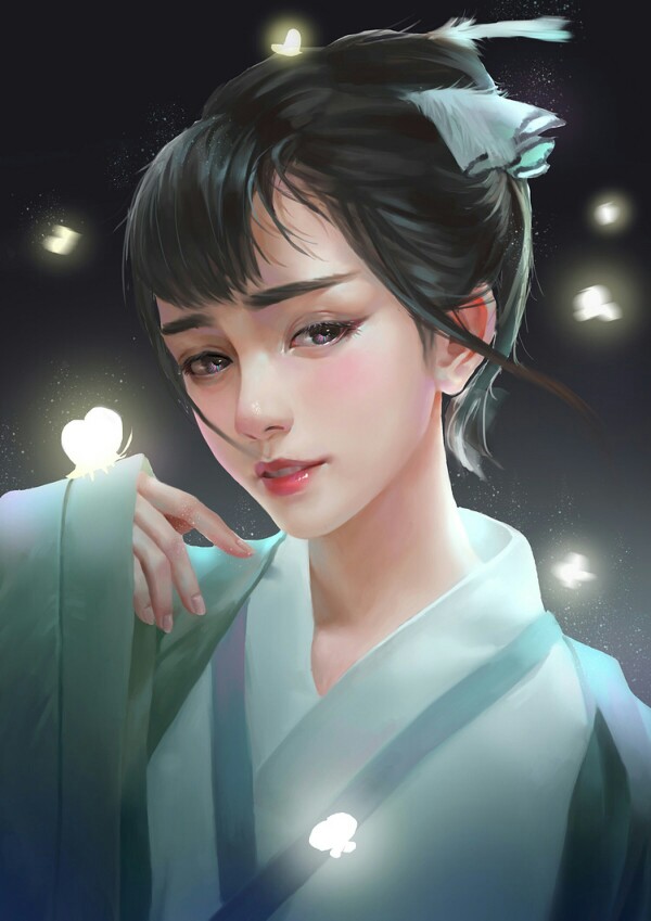 cg绘画古风少女