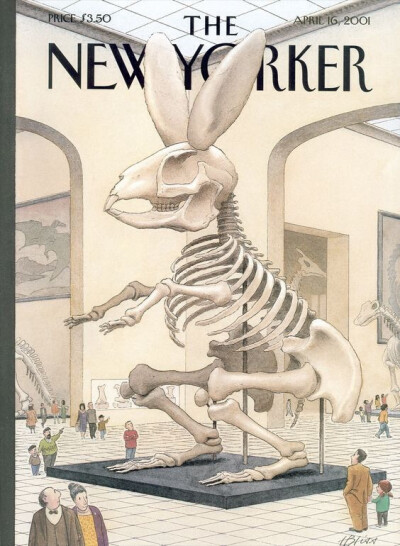 The New Yorker - Monday, April 16, 2001 - Issue # 3932 - Cover “Bunnyasaurus” by Harry Bliss