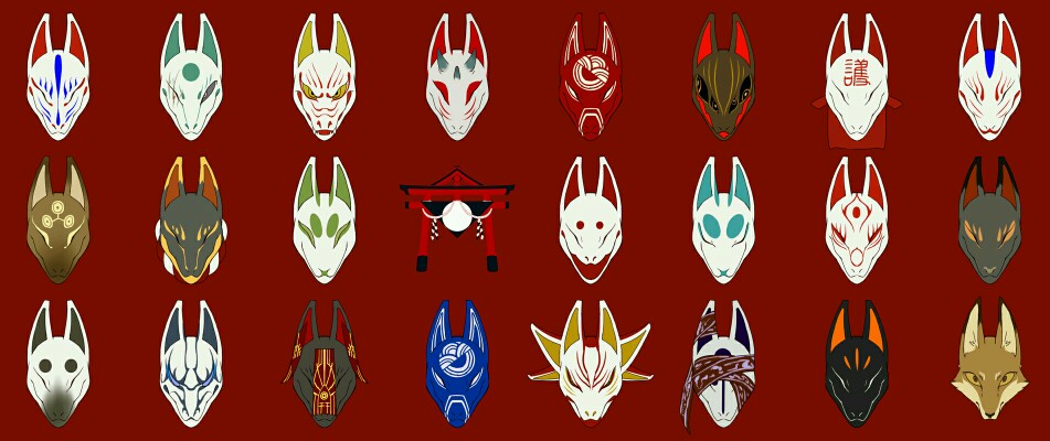 仮面 面具 狐面