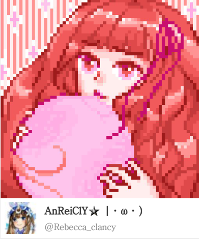 Twitter上分享的像素画 作者见图下方，来源dotpict