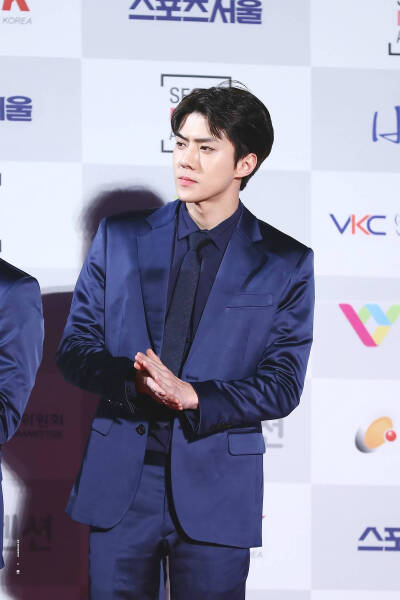 20170119 第26届首尔歌谣大赏 红毯 EXO SEHUN 吴世勋 转自微博 cr:logo