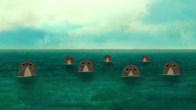 #海洋之歌#画面美的每一帧都能做壁纸，尤其喜欢最后小女孩唱的歌，仿佛能洗涤心灵