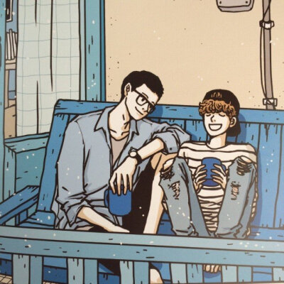 插画 二次元 腐 温馨 日常 手绘