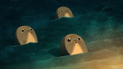 #海洋之歌#画面美的每一帧都能做壁纸，尤其喜欢最后小女孩唱的歌，仿佛能洗涤心灵