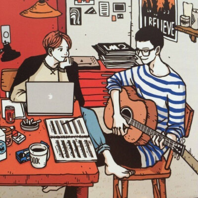 插画 腐 日常 生活 手绘 二次元 温馨