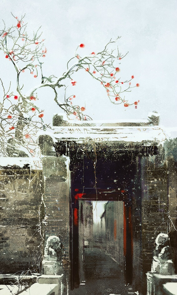 雪景 小院子