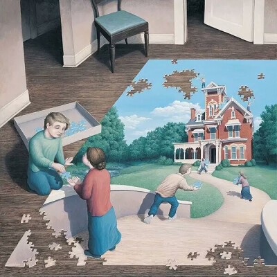 加拿大画家Rob Gonsalves视错觉绘画