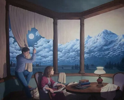 加拿大画家Rob Gonsalves视错觉绘画