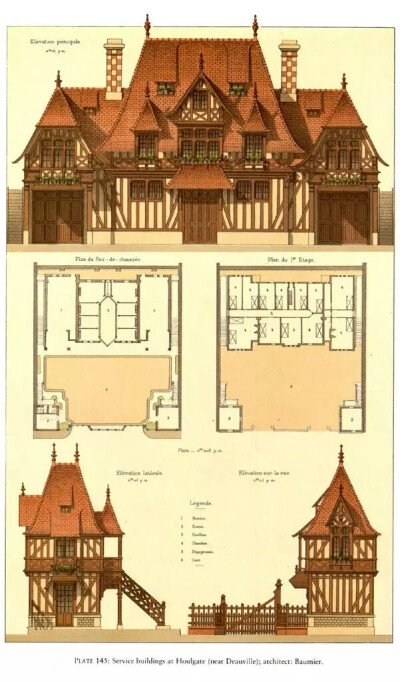 中世纪经典建筑手绘作品