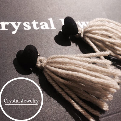 Crystal Jewelry 爱心流苏耳钉 两种戴法