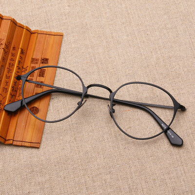 金属复古眼镜框女韩版圆形 全框 近视眼镜男 超轻 平光眼镜