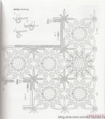 太阳花 钩针图案