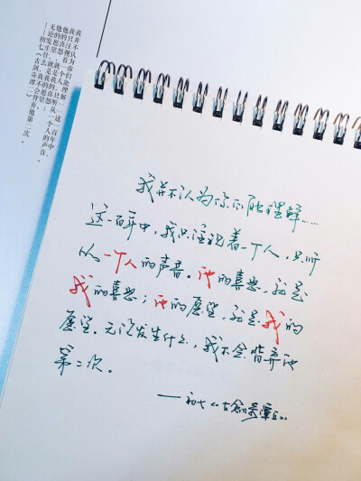 【我并不认为你们能理解……这一百年中，我只注视着一个人，只听从一个人的声音。他的喜怒，就是我的喜怒；他的愿望，就是我的愿望。无论发生什么，我不会背弃他第二次。
——初七《古剑奇谭2》】