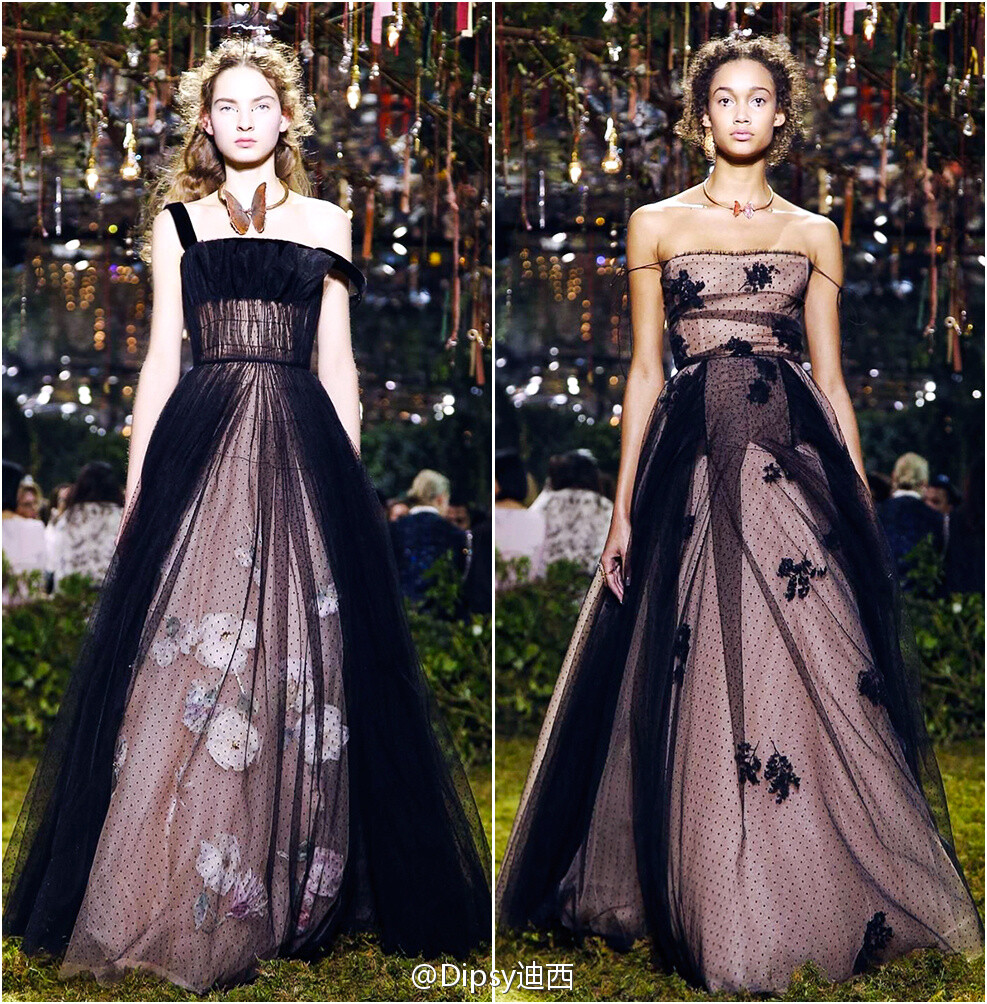 Christian Dior S/S 2017 Haute Couture｜新设计师太懂仙女的小心思，太知道仙女需要些什么～小手随便一挥，随即召唤出一大群林间仙子～