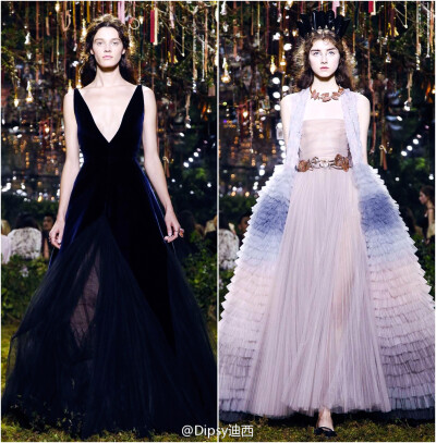 Christian Dior S/S 2017 Haute Couture｜新设计师太懂仙女的小心思，太知道仙女需要些什么～小手随便一挥，随即召唤出一大群林间仙子～