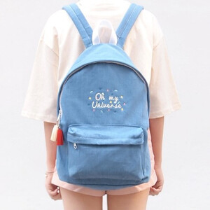 韩国正品 DEAR MY UNIVERSE 牛仔双肩包 OH MY UNIVERSE BACKPA