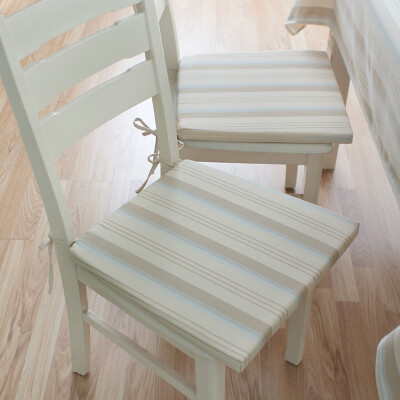 欧式现代简约条纹加厚椅子坐垫 拉链可拆洗布艺学生垫子 可定制